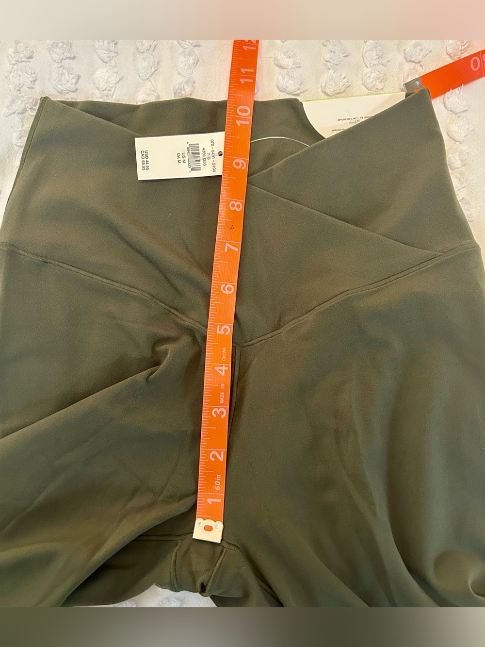 OFFLINE by Arie Real Me High Waisted Crossover Leggings Military Green NWT Sz M - Picture 9 of 15